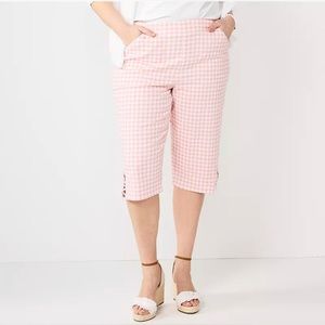 NEW Croft & Barrow Lattice-Hem Pull-On Mid-Rise Skimmer Jeans 3X